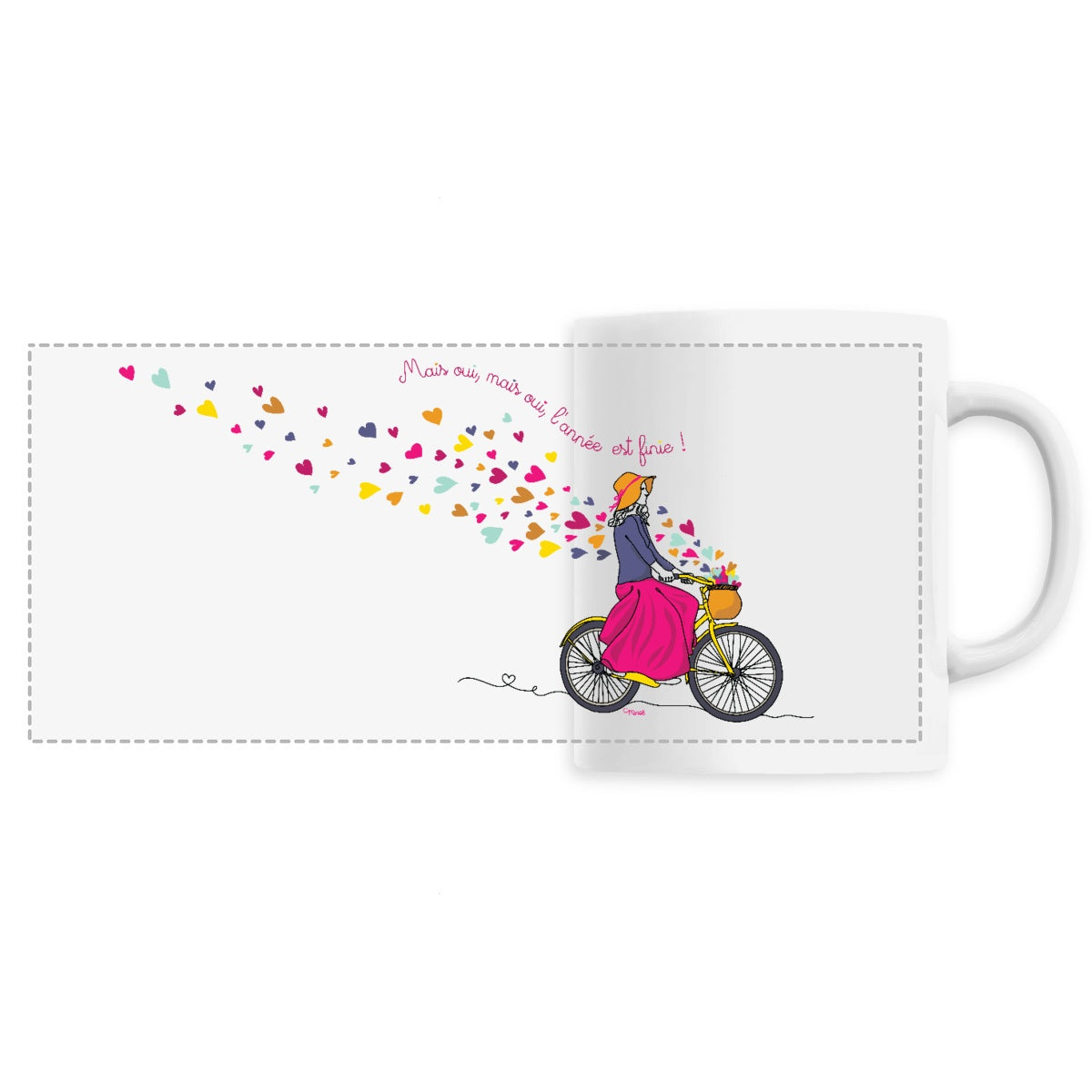 Mug céramique - marquage panoramique - l'année est finie