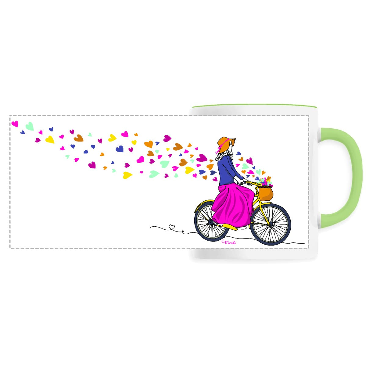 Mug céramique - La dame au vélo
