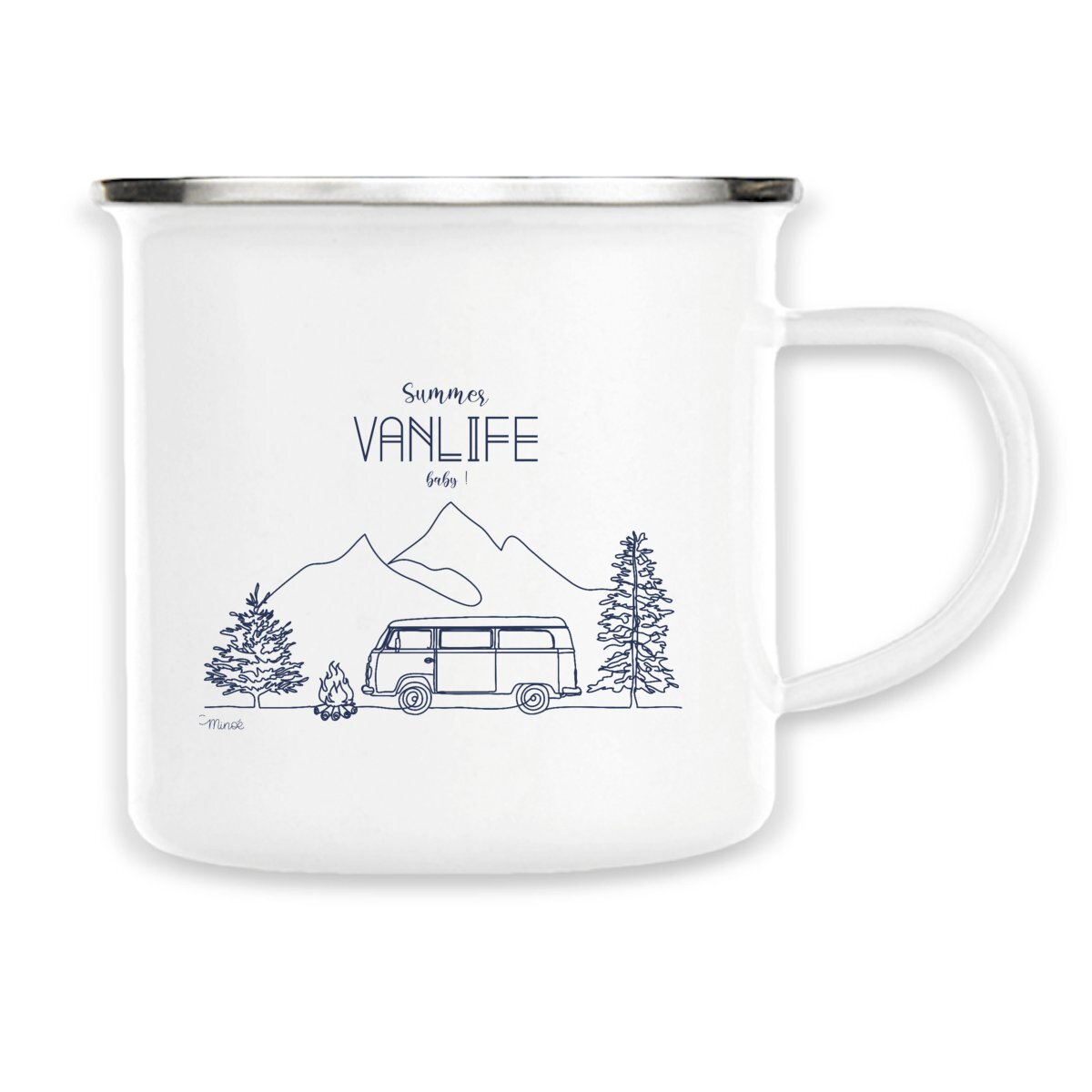 mug métal émaillé - Summer vanlife baby !