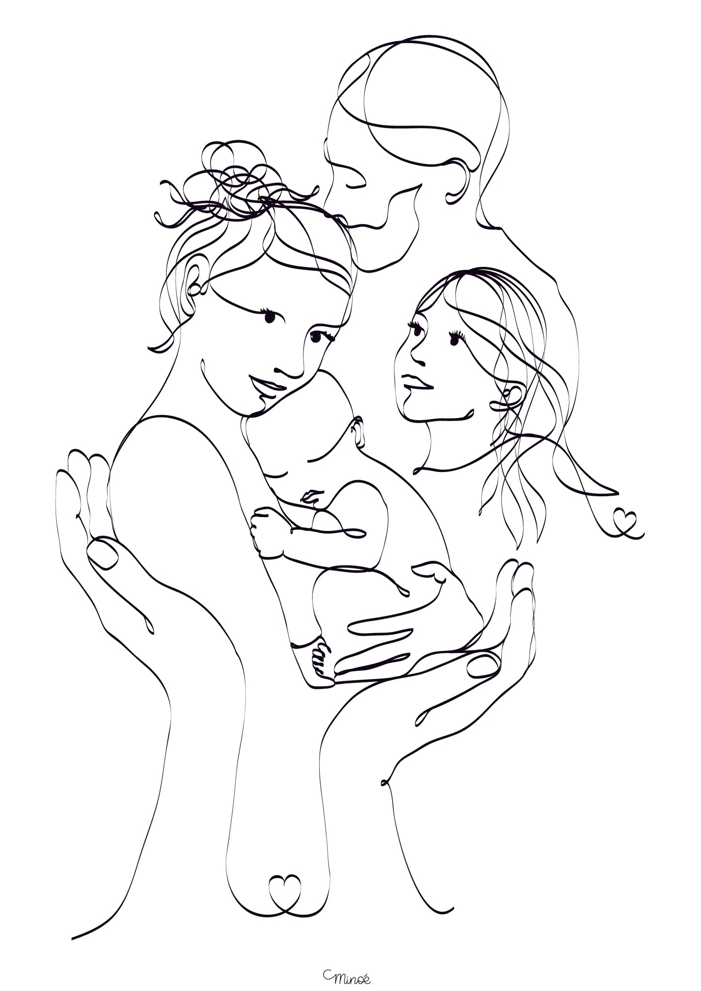 Illustration de famille - non personnalisable