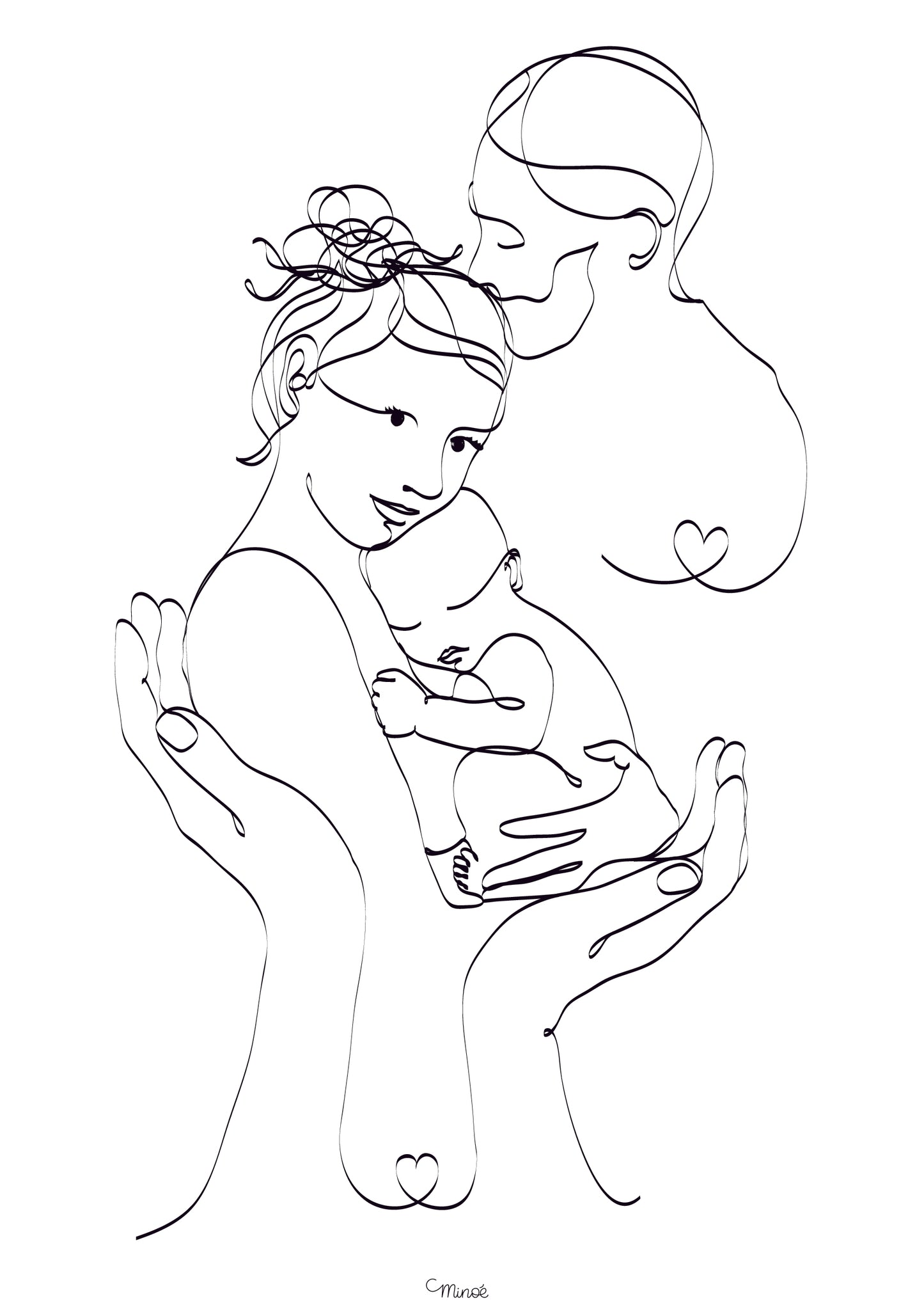 Illustration de famille - non personnalisable