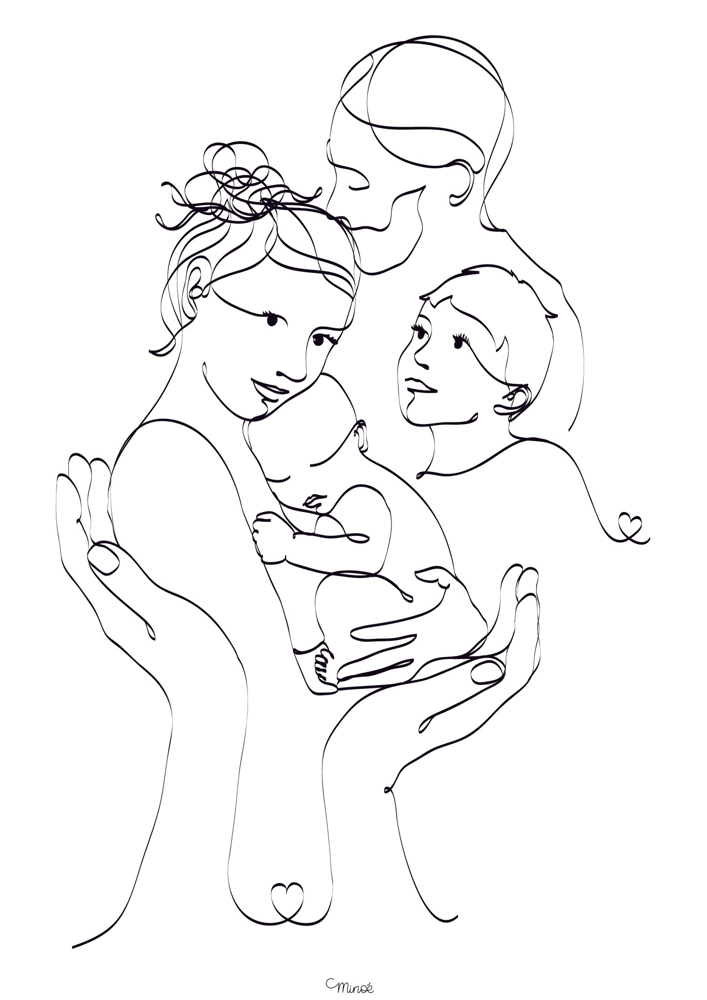 Illustration de famille - non personnalisable
