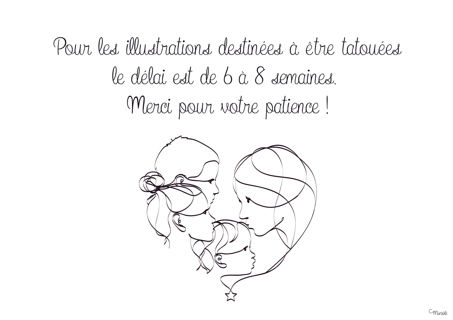 Illustration destinée à être tatouée - projet à 45€