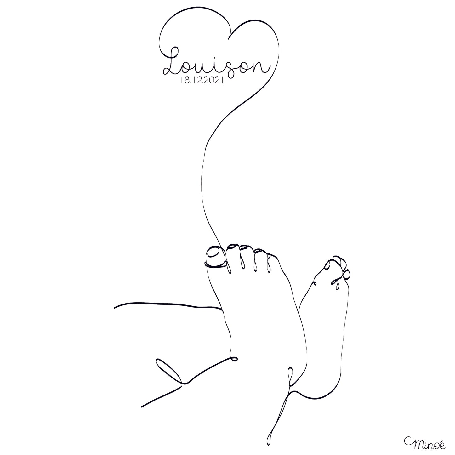 Petit pied et prénom