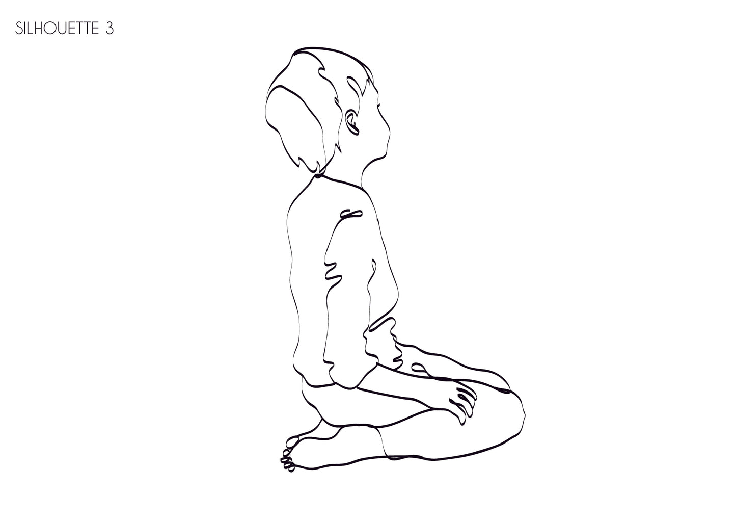 Illustration portrait de famille - famille assise de dos