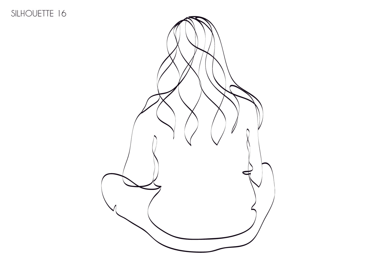 Illustration portrait de famille - famille assise de dos