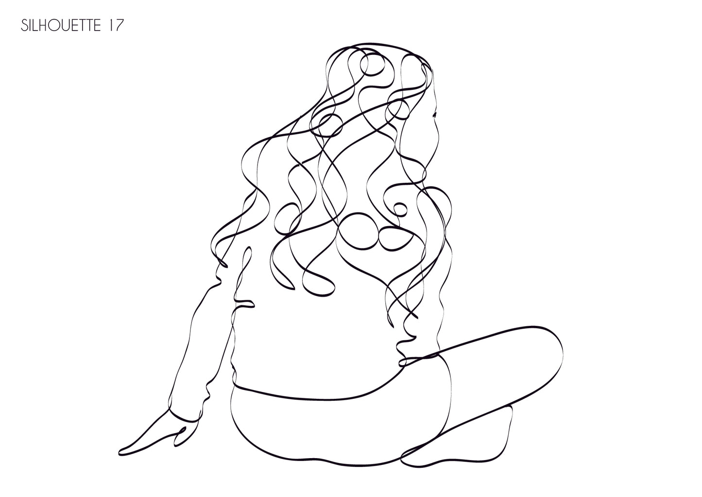 Illustration portrait de famille - famille assise de dos