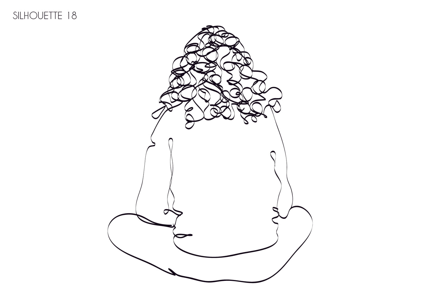 Illustration portrait de famille - famille assise de dos