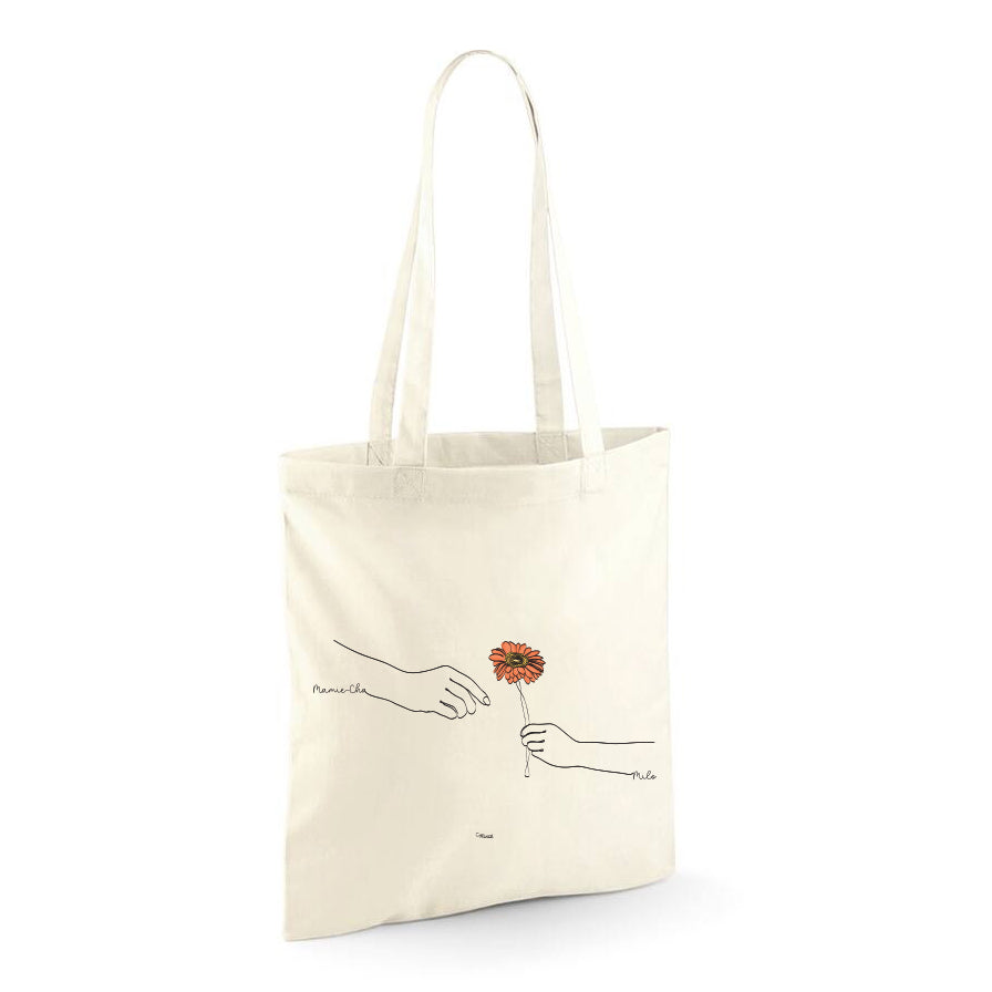 Tote bag en coton - illustration personnalisée