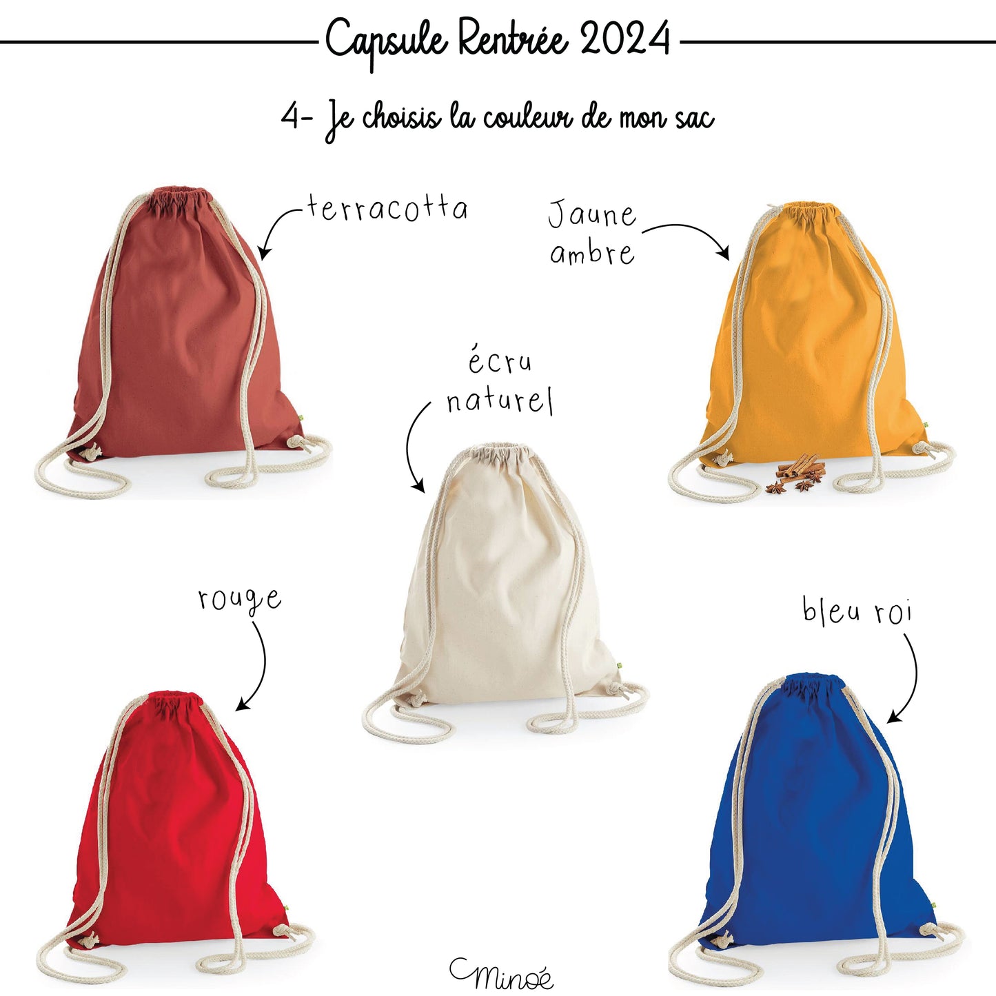 Capsule rentrée 2024 : mon sac à dos à cordons coulissants