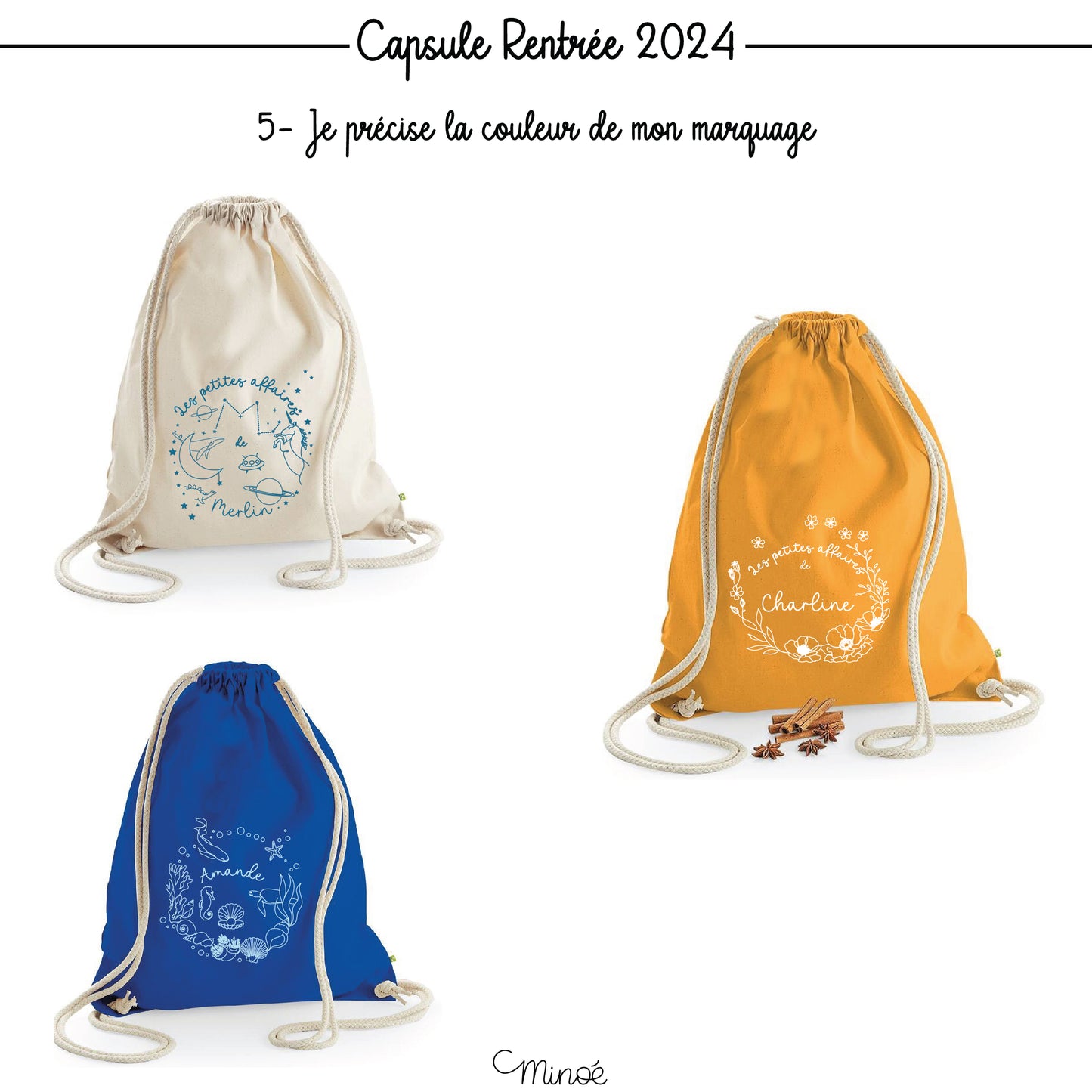 Capsule rentrée 2024 : mon sac à dos à cordons coulissants