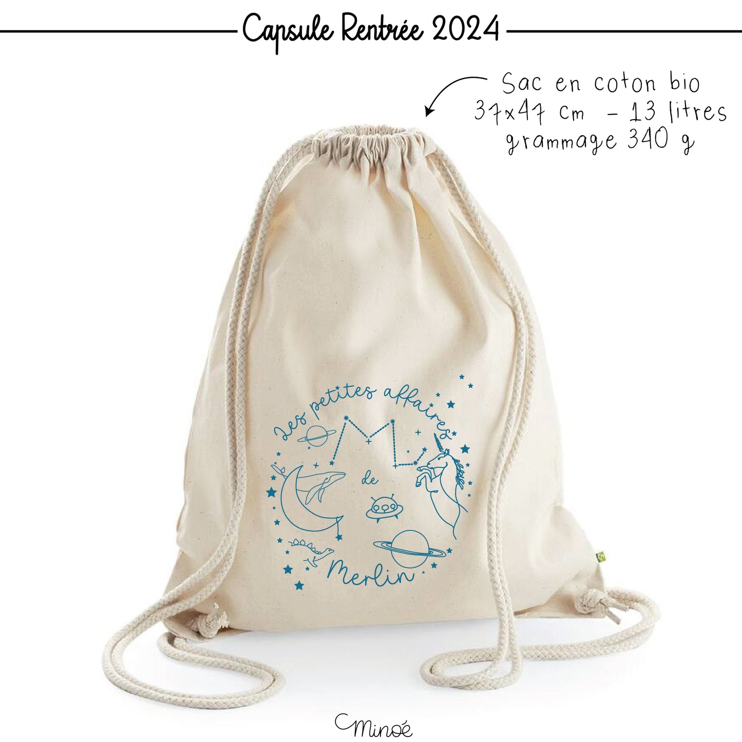 Capsule rentrée 2024 : mon sac à dos à cordons coulissants