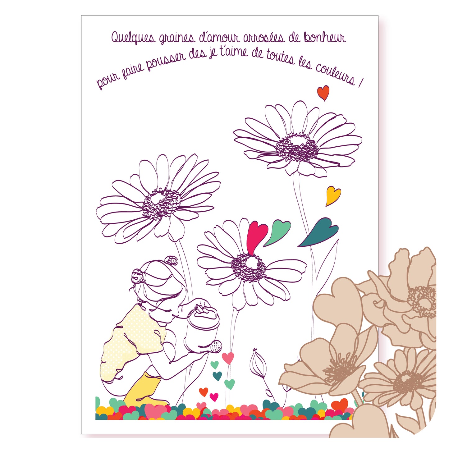 Carte à planter + tuteur en bois : Bonne fête Maman