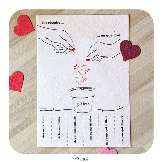 Carte à planter : On récolte ce que l'on s'aime