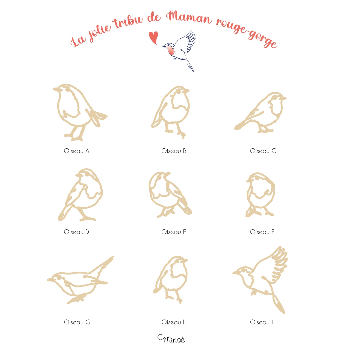 La jolie tribu de Maman rouge-gorge