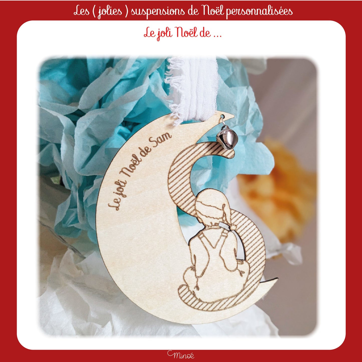 Suspension personnalisée - Joyeux Noël