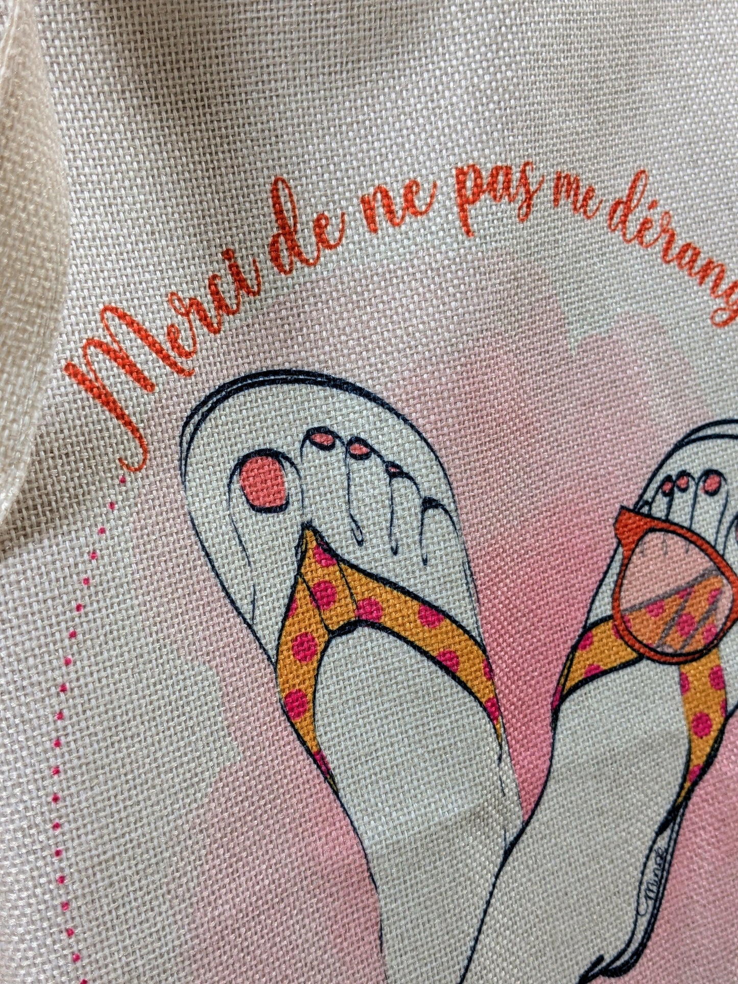 Tote bag " Merci de ne pas déranger "