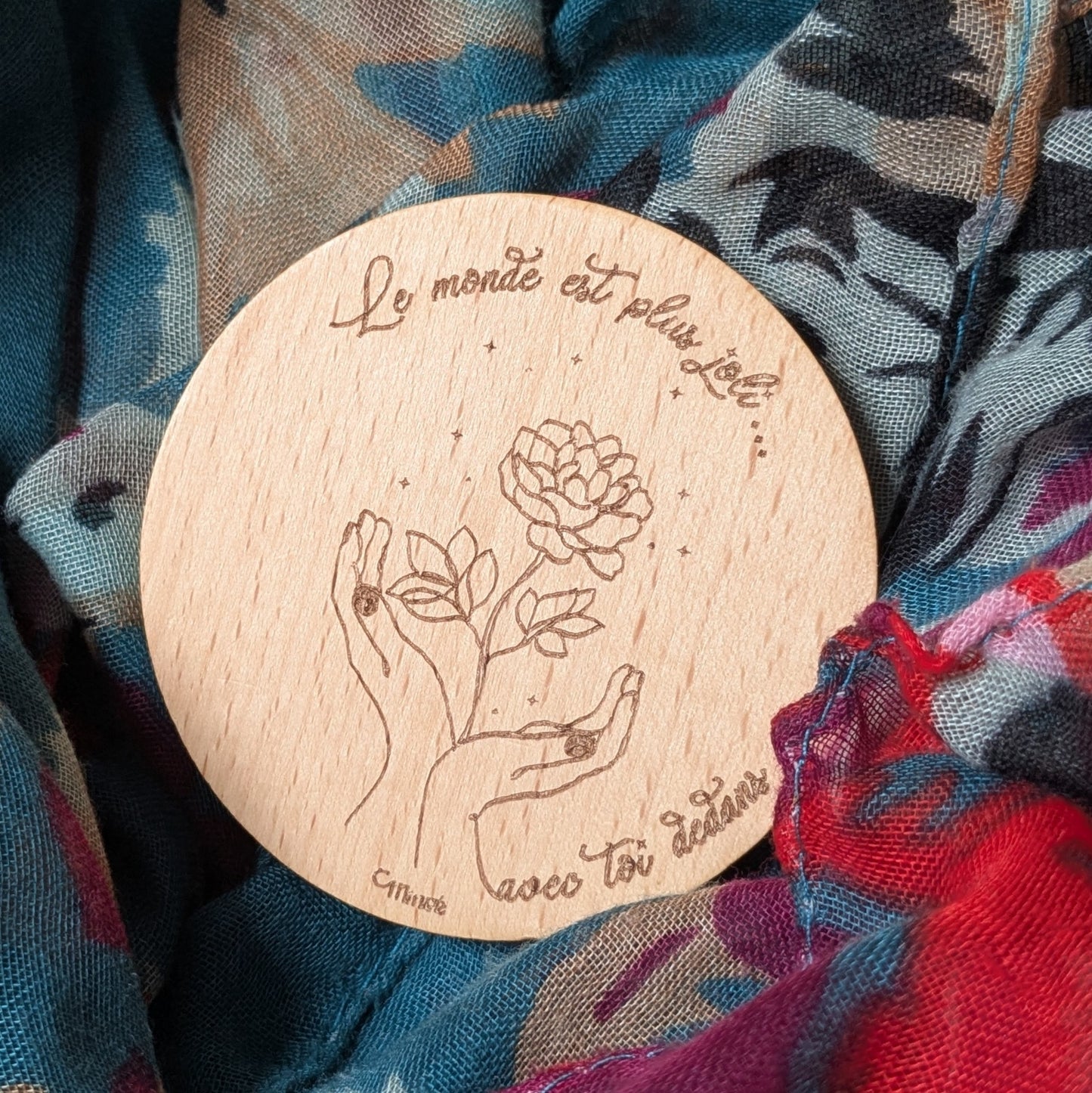 Petit miroir de poche - Le monde est plus joli ...  avec toi dedans