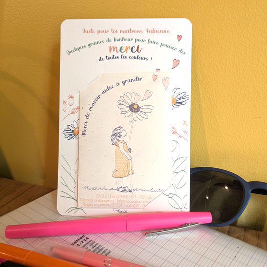 Carte personnalisée - Merci prêt à semer