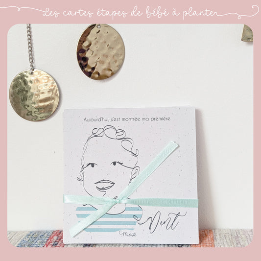 Les cartes étapes de bébé à planter : Les premières fois