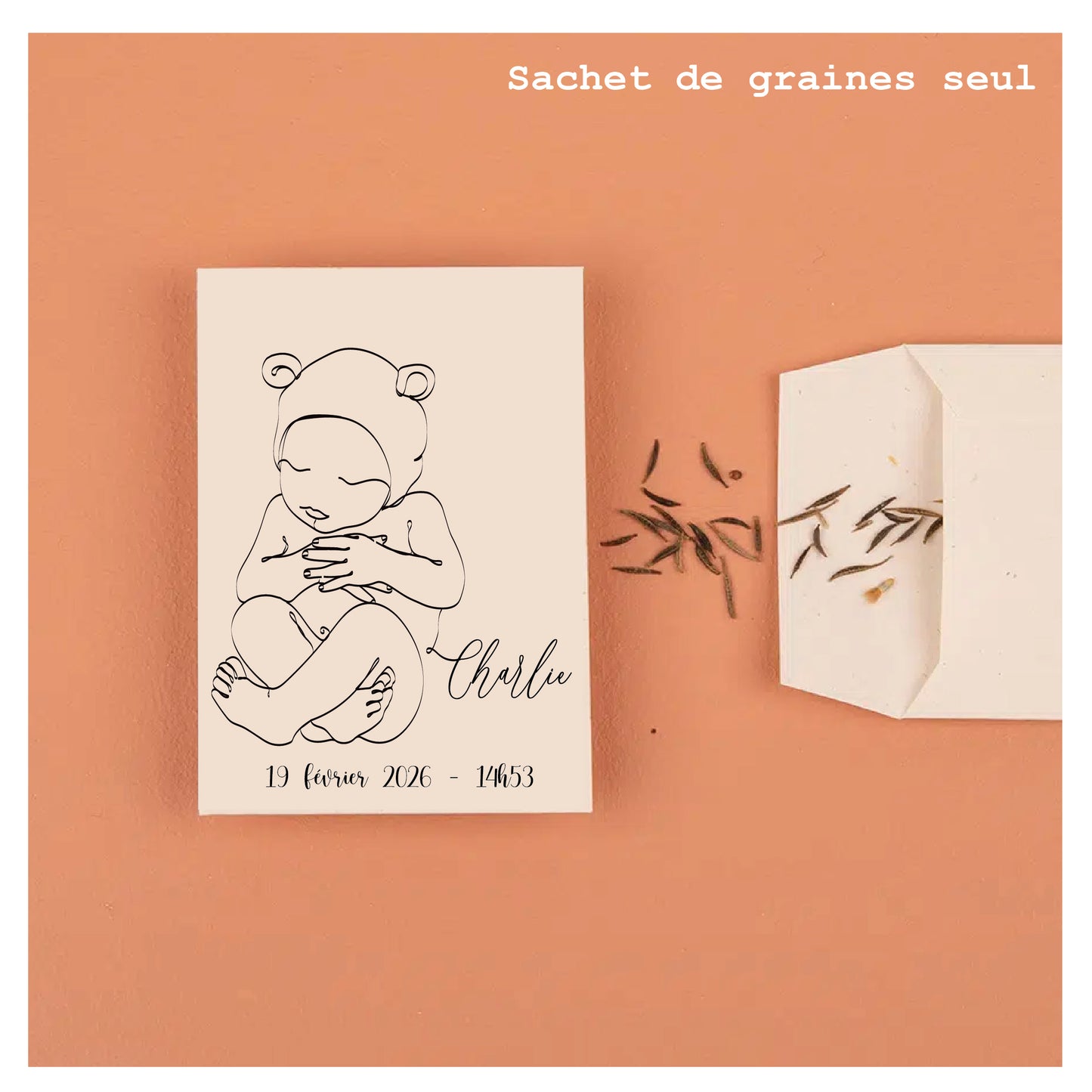 Faites fleurir la plus jolie des nouvelles : faire part sachet de graines à planter
