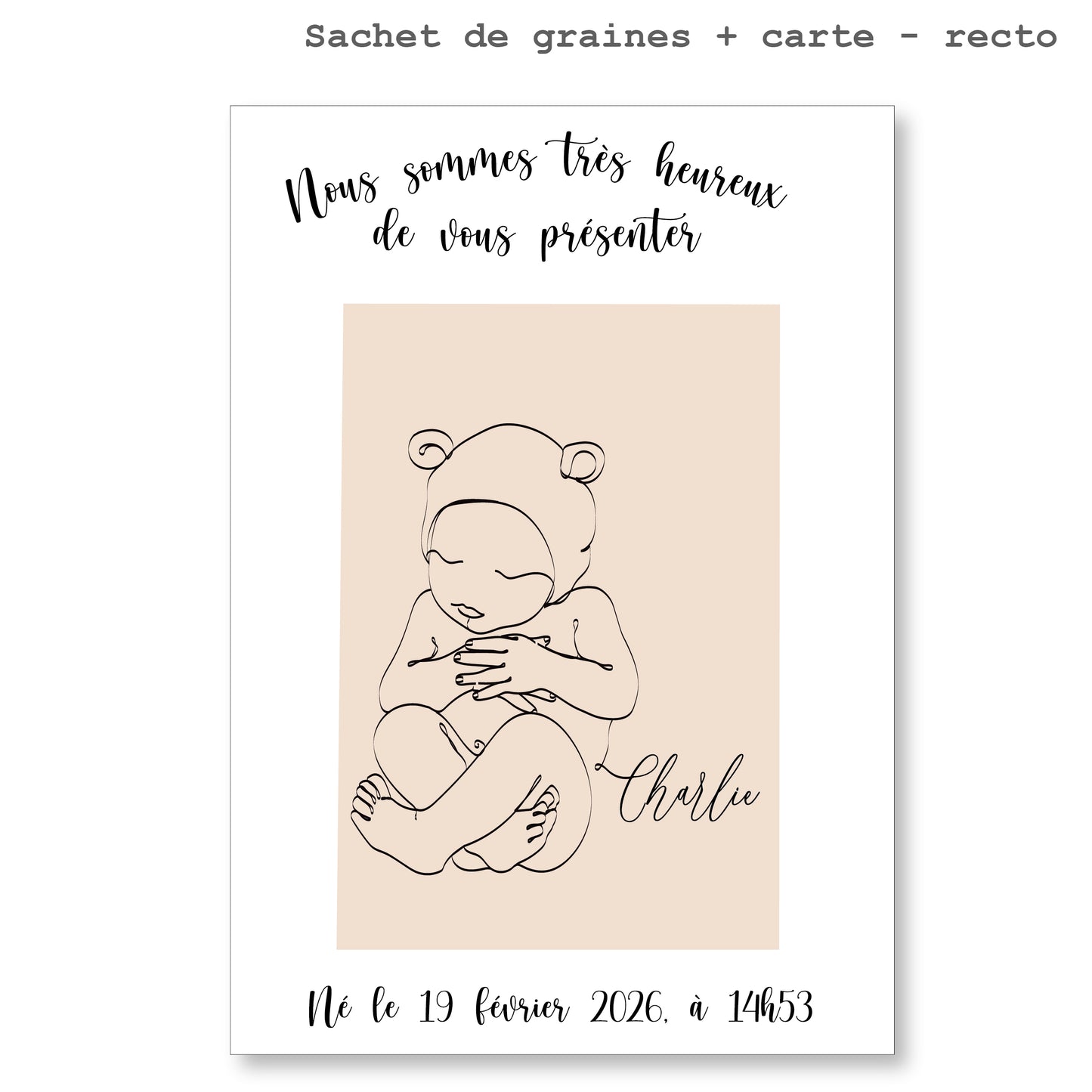 Faites fleurir la plus jolie des nouvelles : faire part sachet de graines à planter
