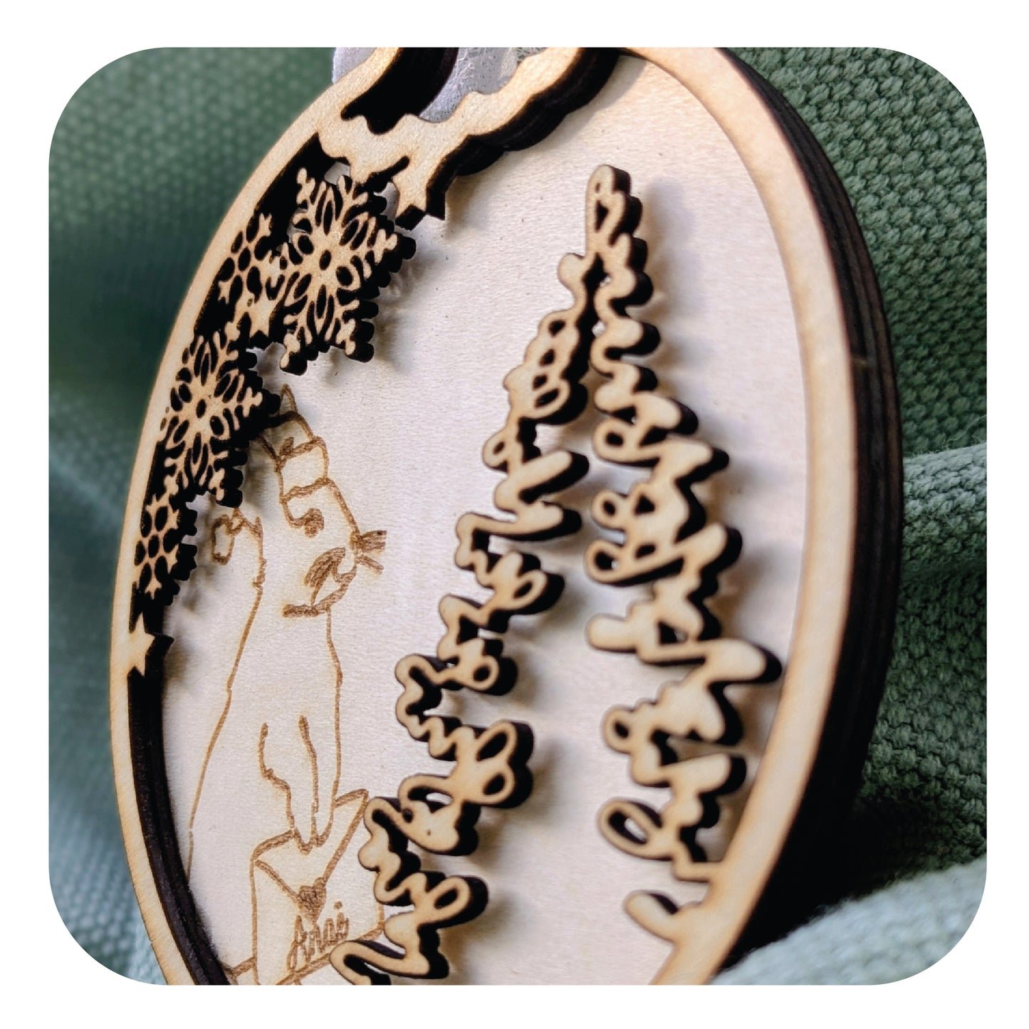 Suspension de Noël : les animaux de la forêt - modèle 2