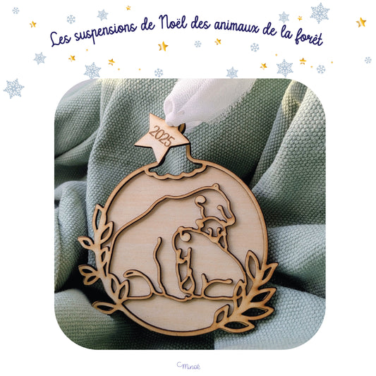 Suspension de Noël : les animaux de la forêt - modèle 3