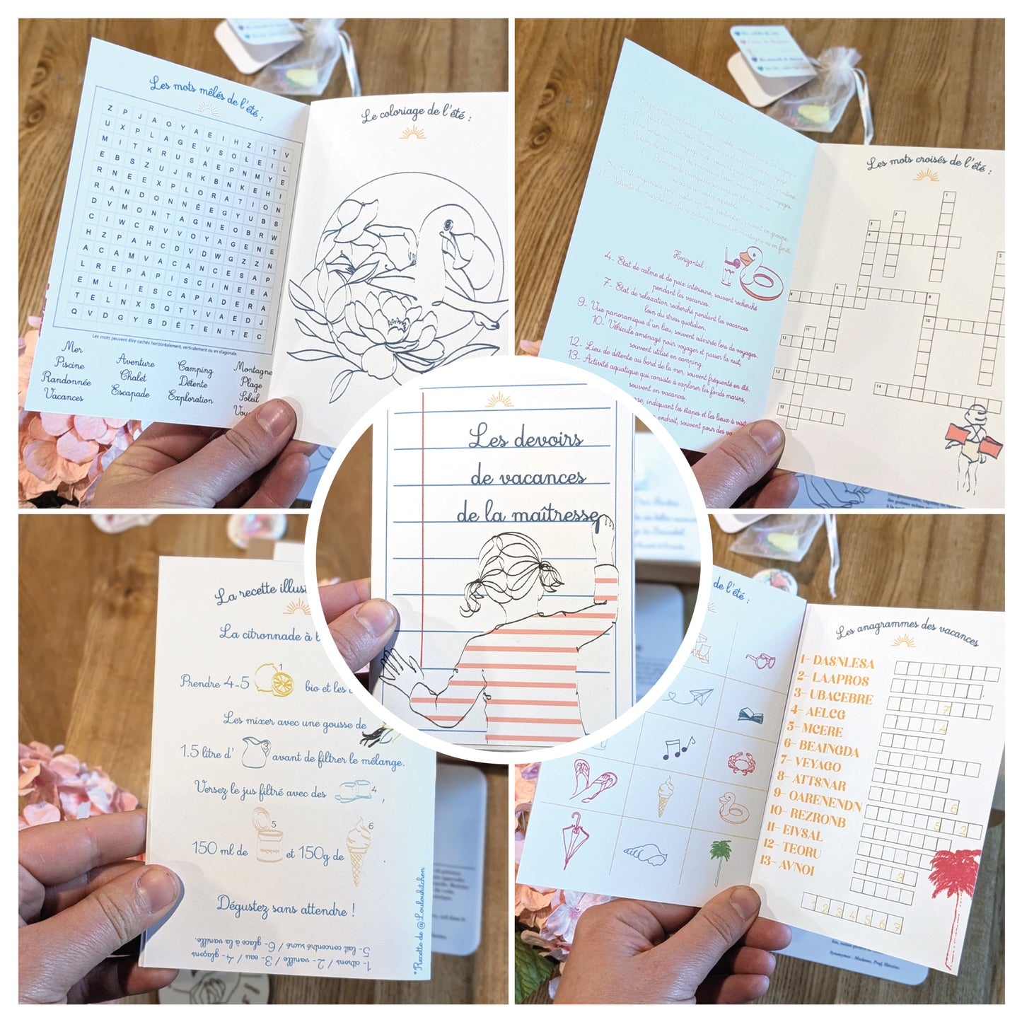 Duo cahier de vacances et joli crayon