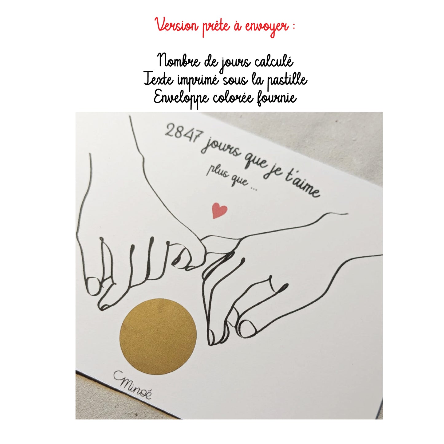 Illustration à gratter - je t'aime plus que ...