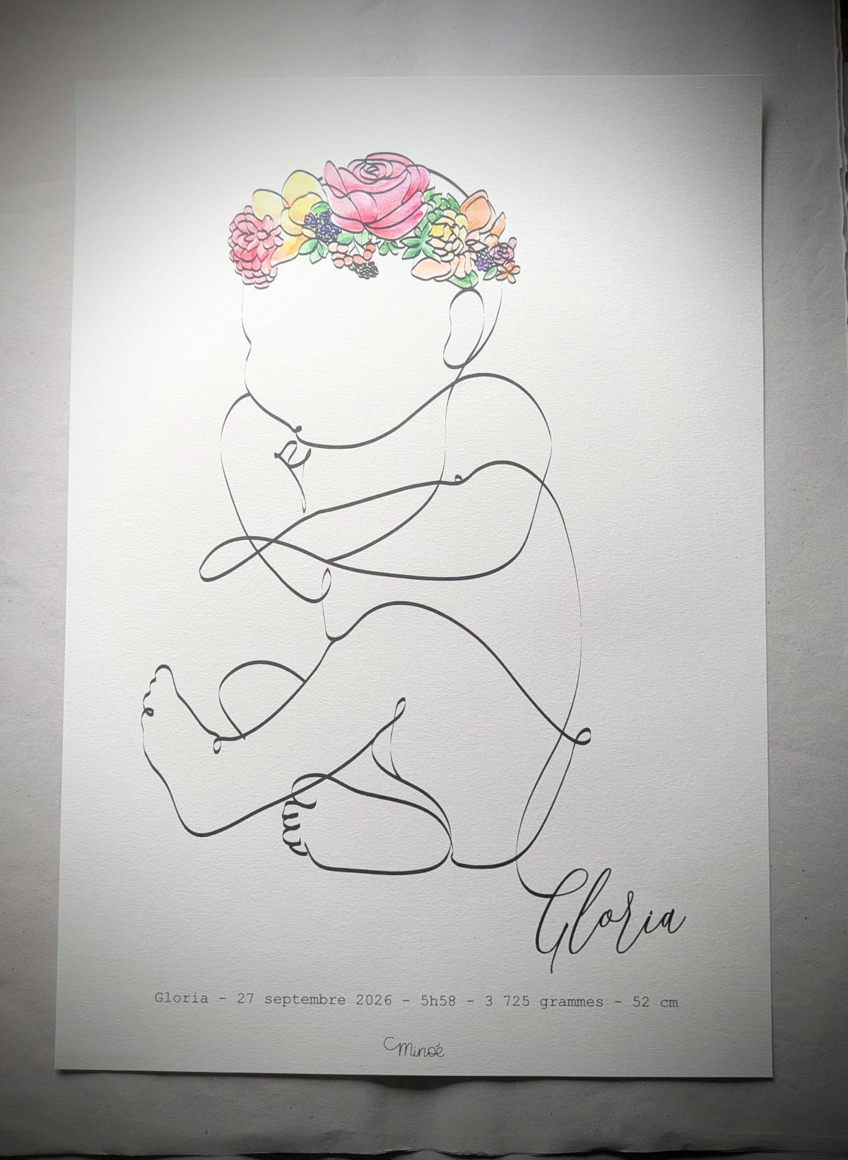 Illustration de naissance - bébé 1