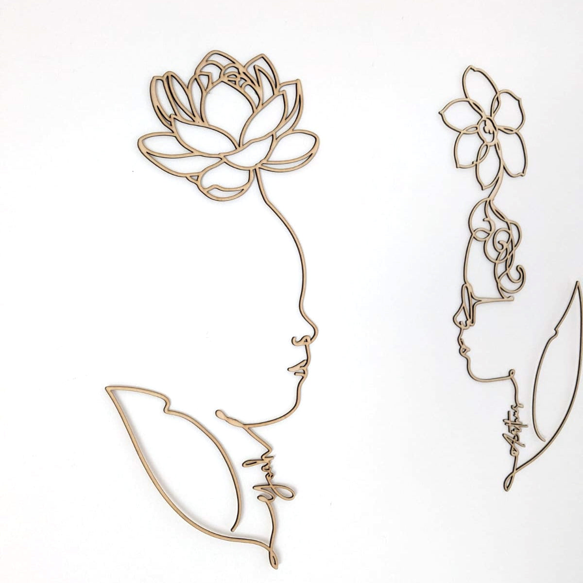 Mon enfant fleur en lignes de bois