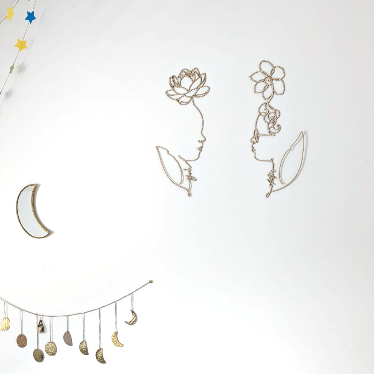 Mon enfant fleur en lignes de bois