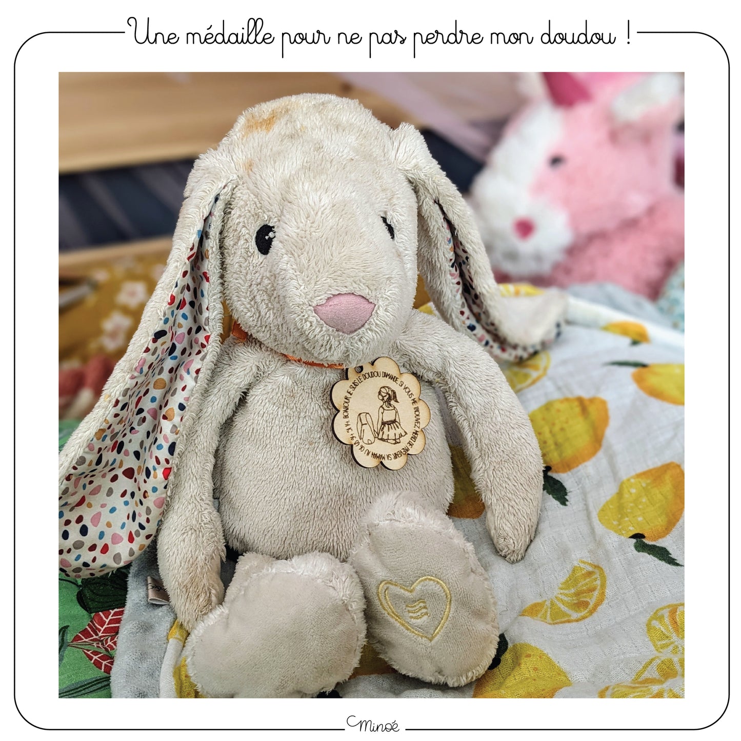 Un médaillon pour ne pas perdre mon doudou