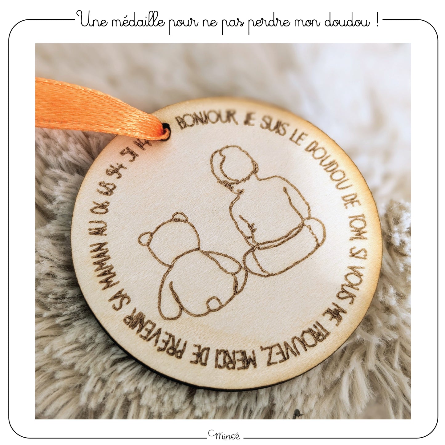 Un médaillon pour ne pas perdre mon doudou