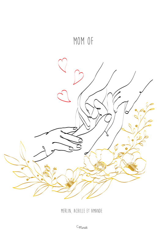 Mom of ...  - illustration personnalisée