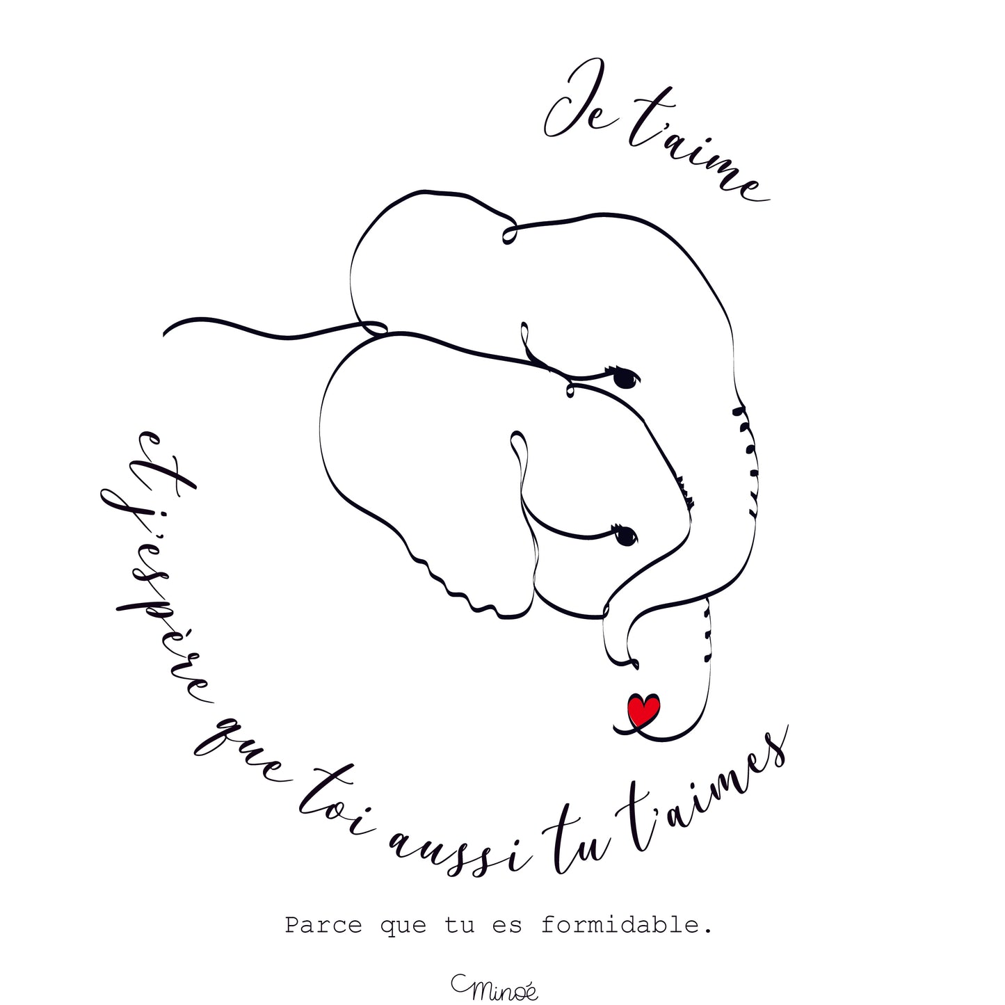 Je t'aime ... et j'espère que tu t'aimes aussi