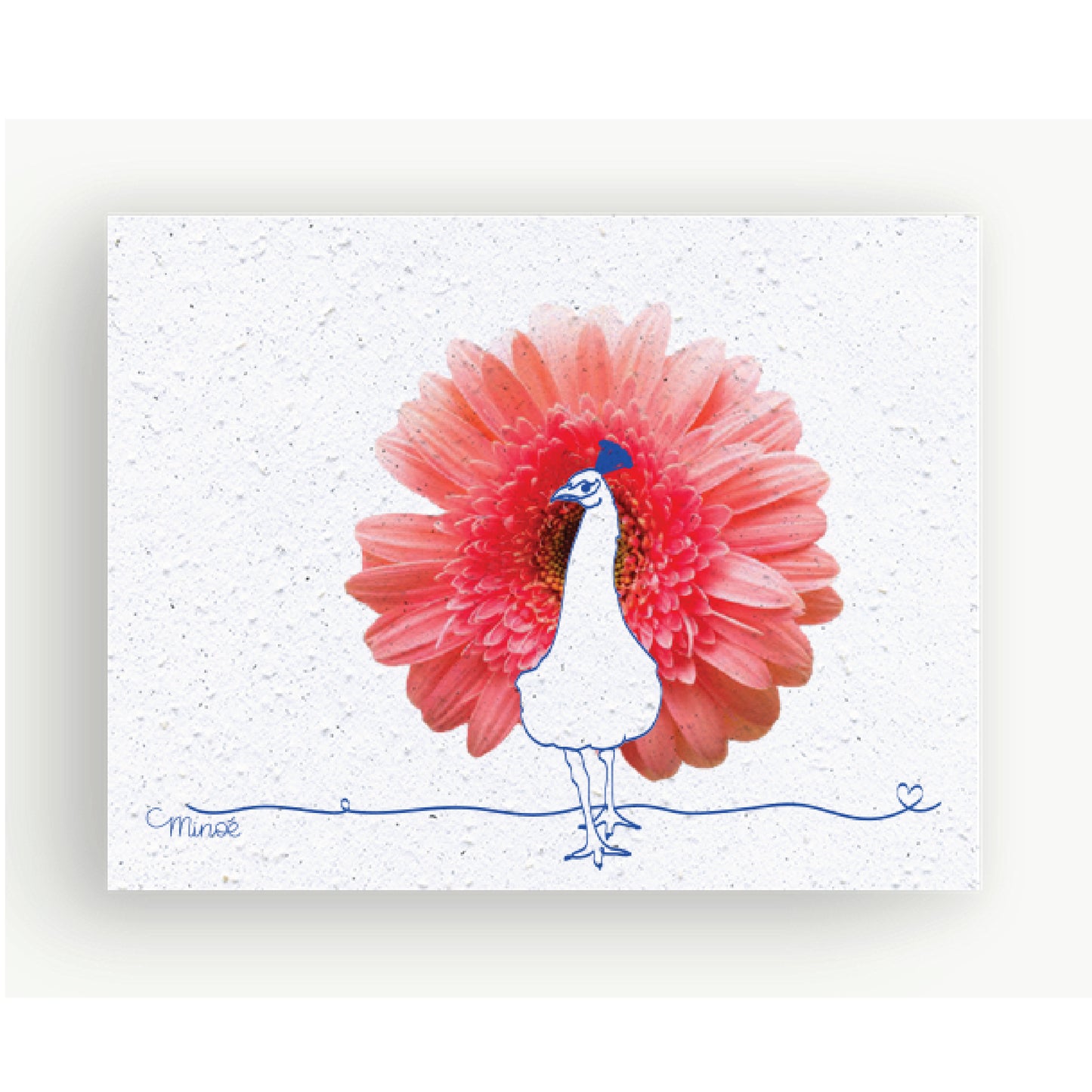 Carte à planter : Le paon fleuri