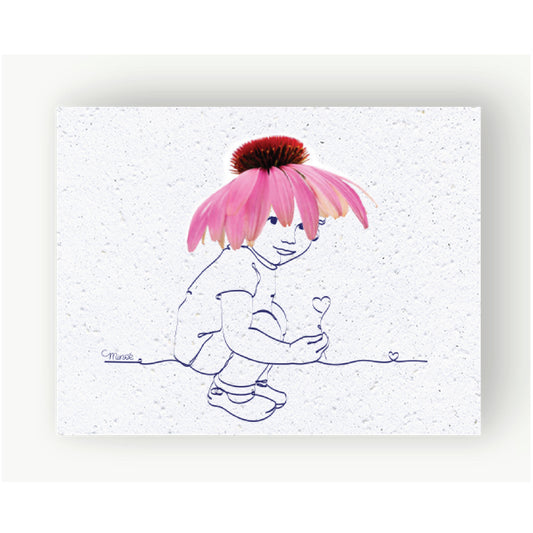 Carte à planter : Chapeau fleuri