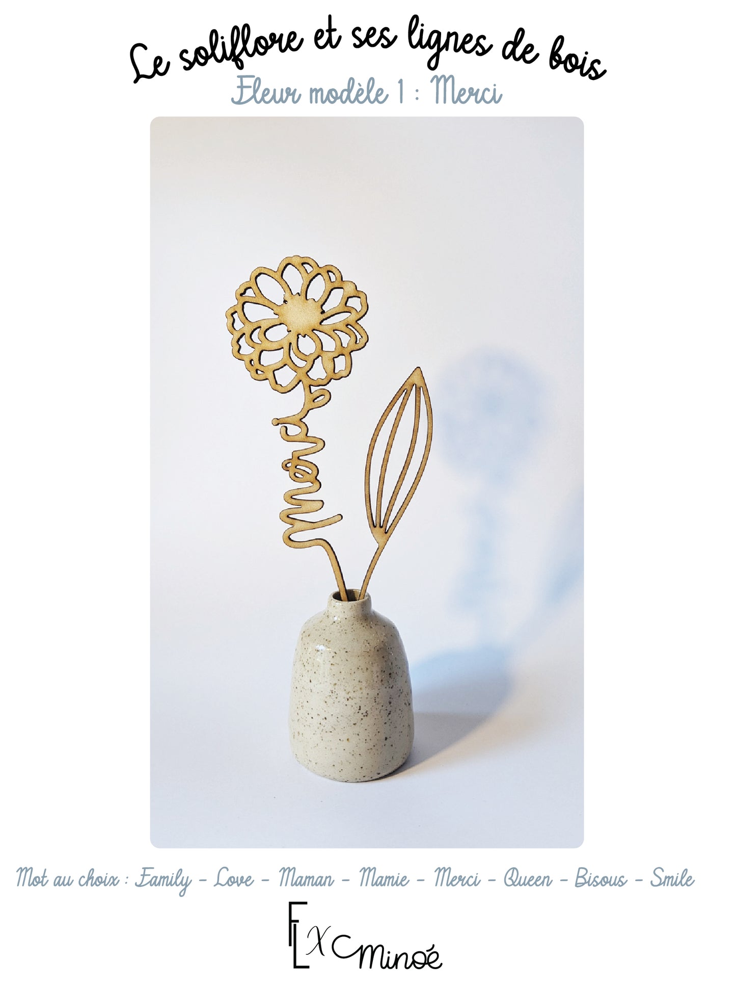 Collab Flor de Sel X Minoé : Soliflore et fleurs de bois