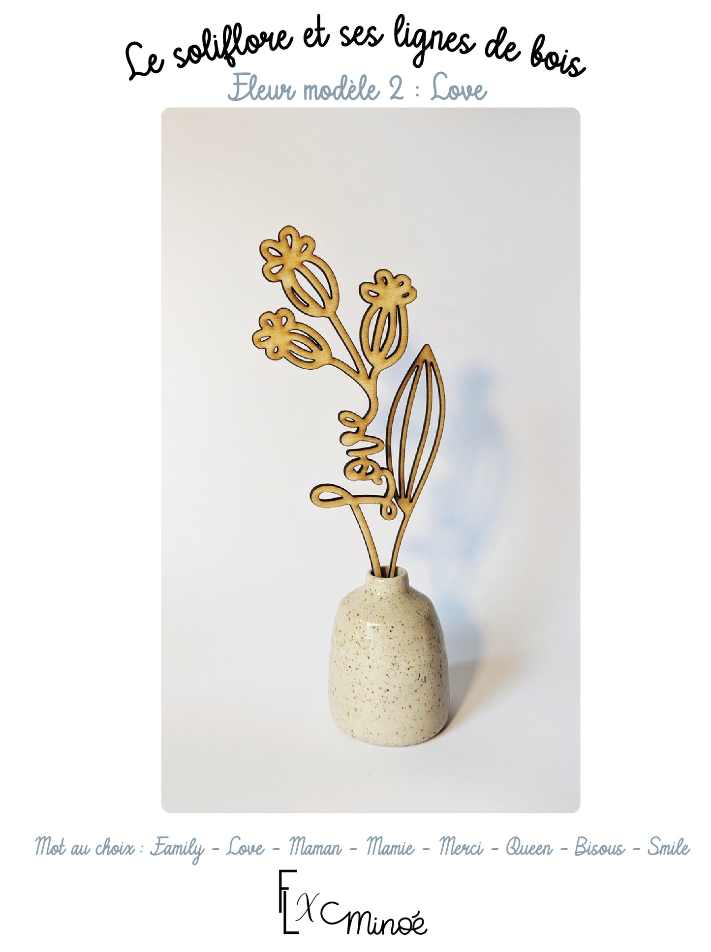 Collab Flor de Sel X Minoé : Soliflore et fleurs de bois