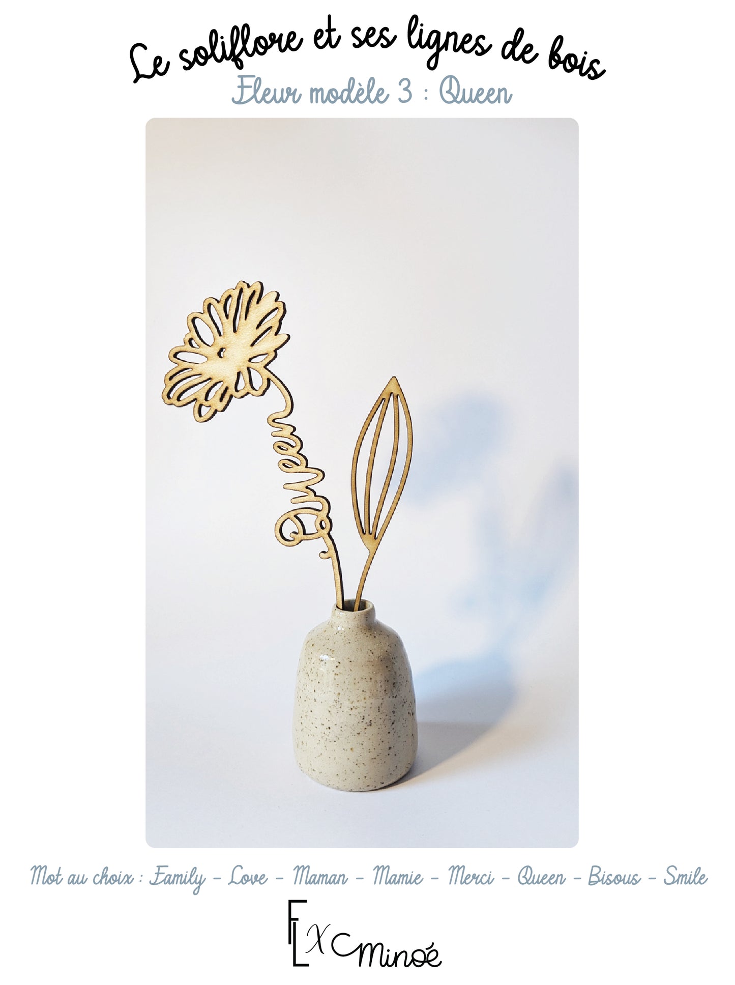 Collab Flor de Sel X Minoé : Soliflore et fleurs de bois