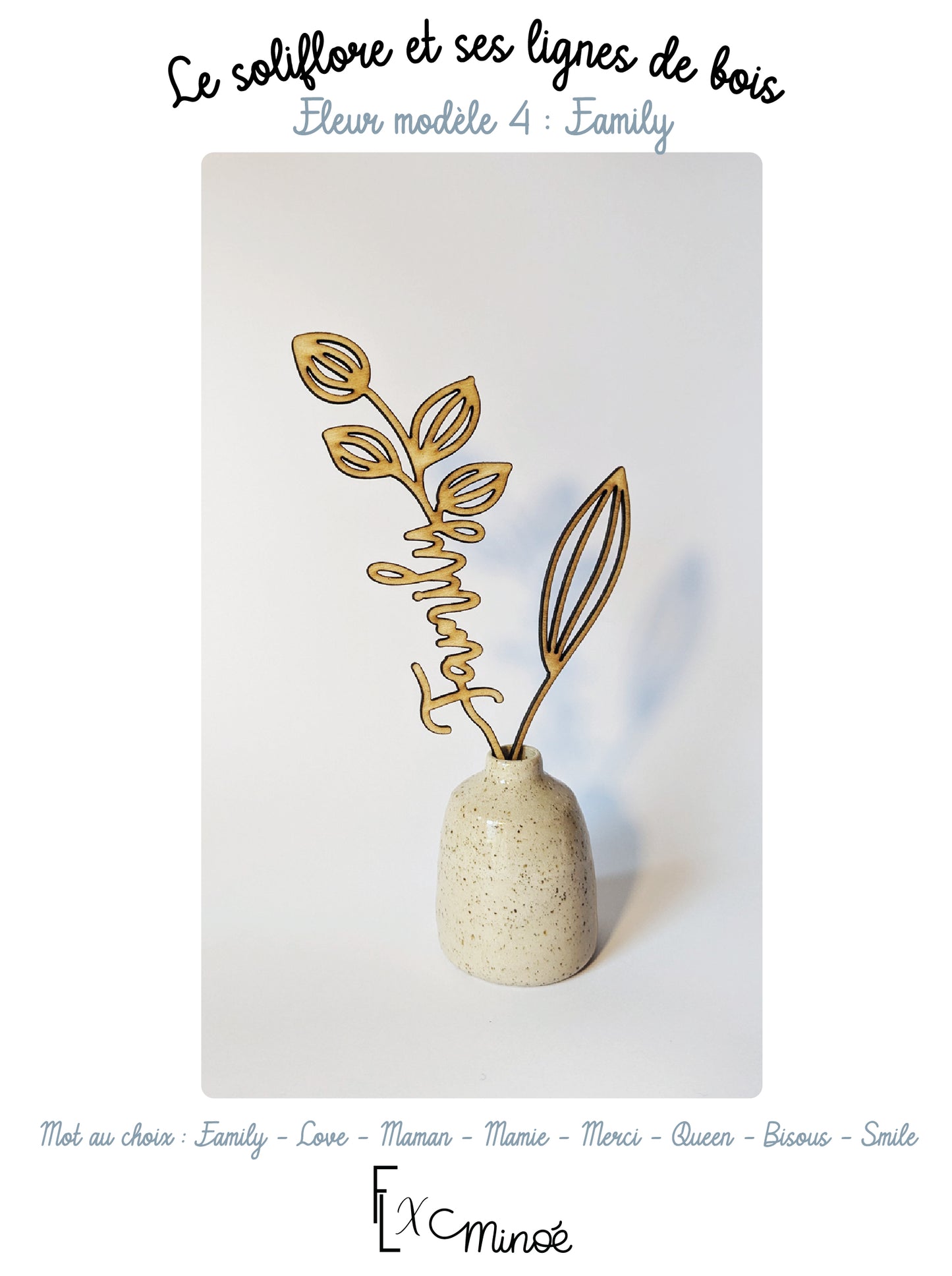 Collab Flor de Sel X Minoé : Soliflore et fleurs de bois