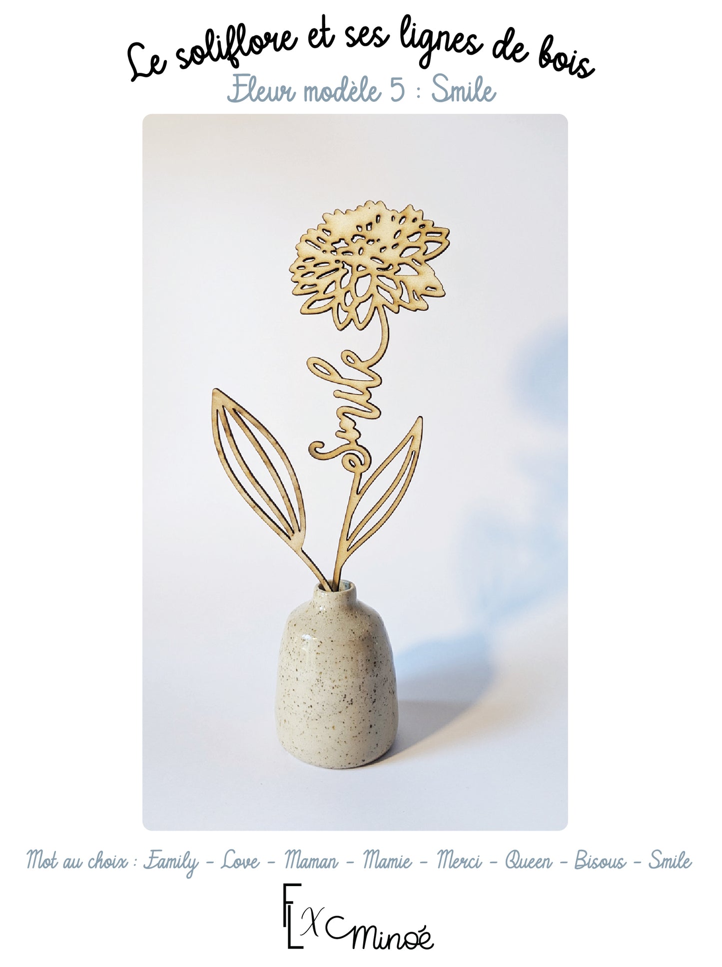 Collab Flor de Sel X Minoé : Soliflore et fleurs de bois