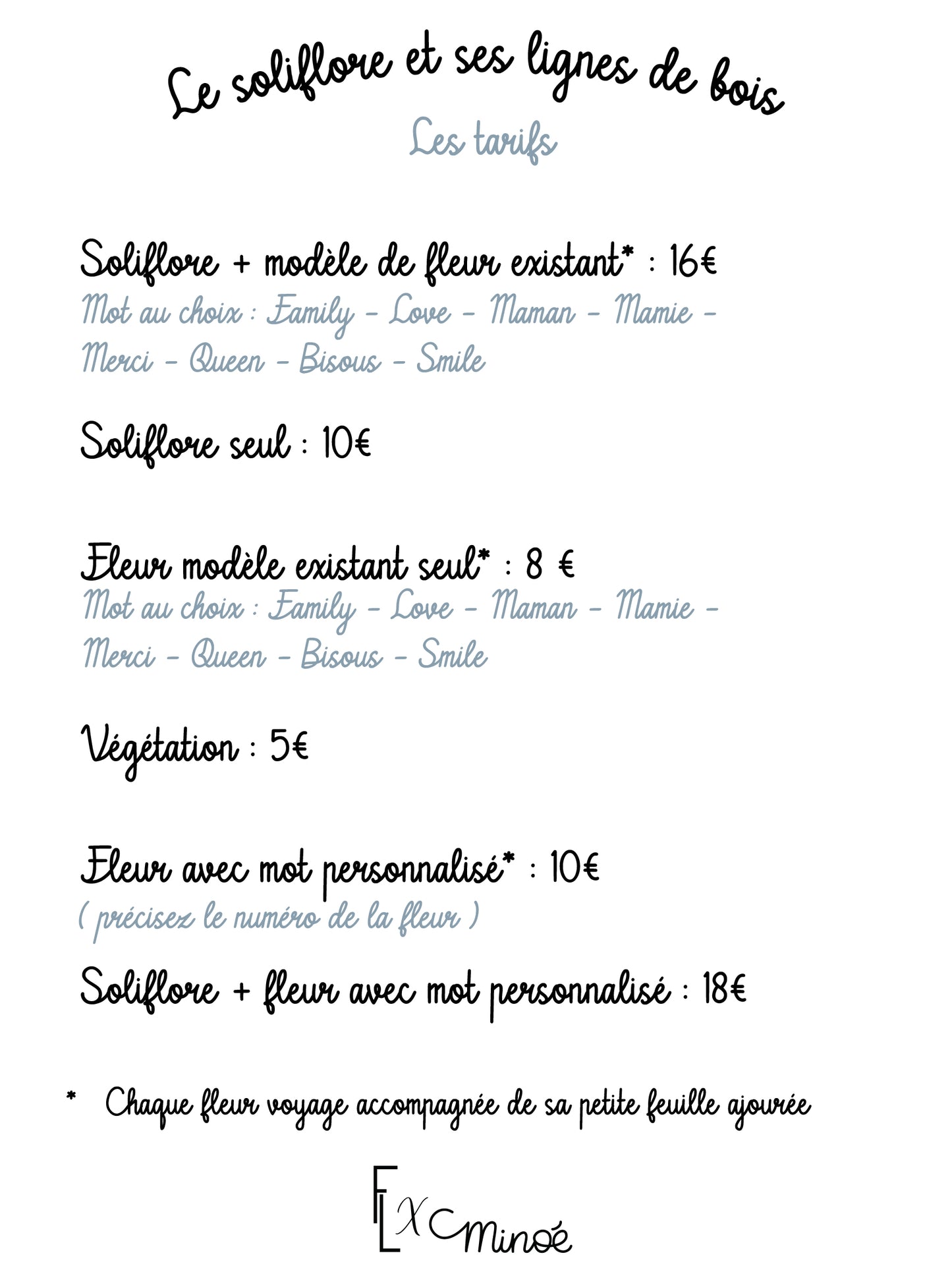 Collab Flor de Sel X Minoé : Soliflore et fleurs de bois