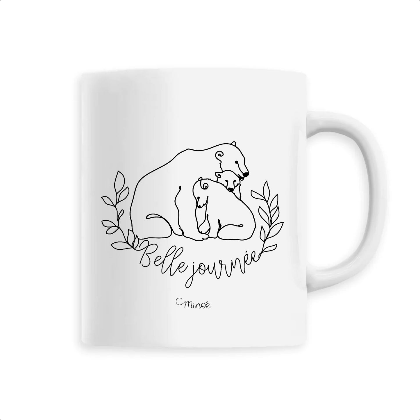 Mug céramique - bonne journée - Famille de 3 ours