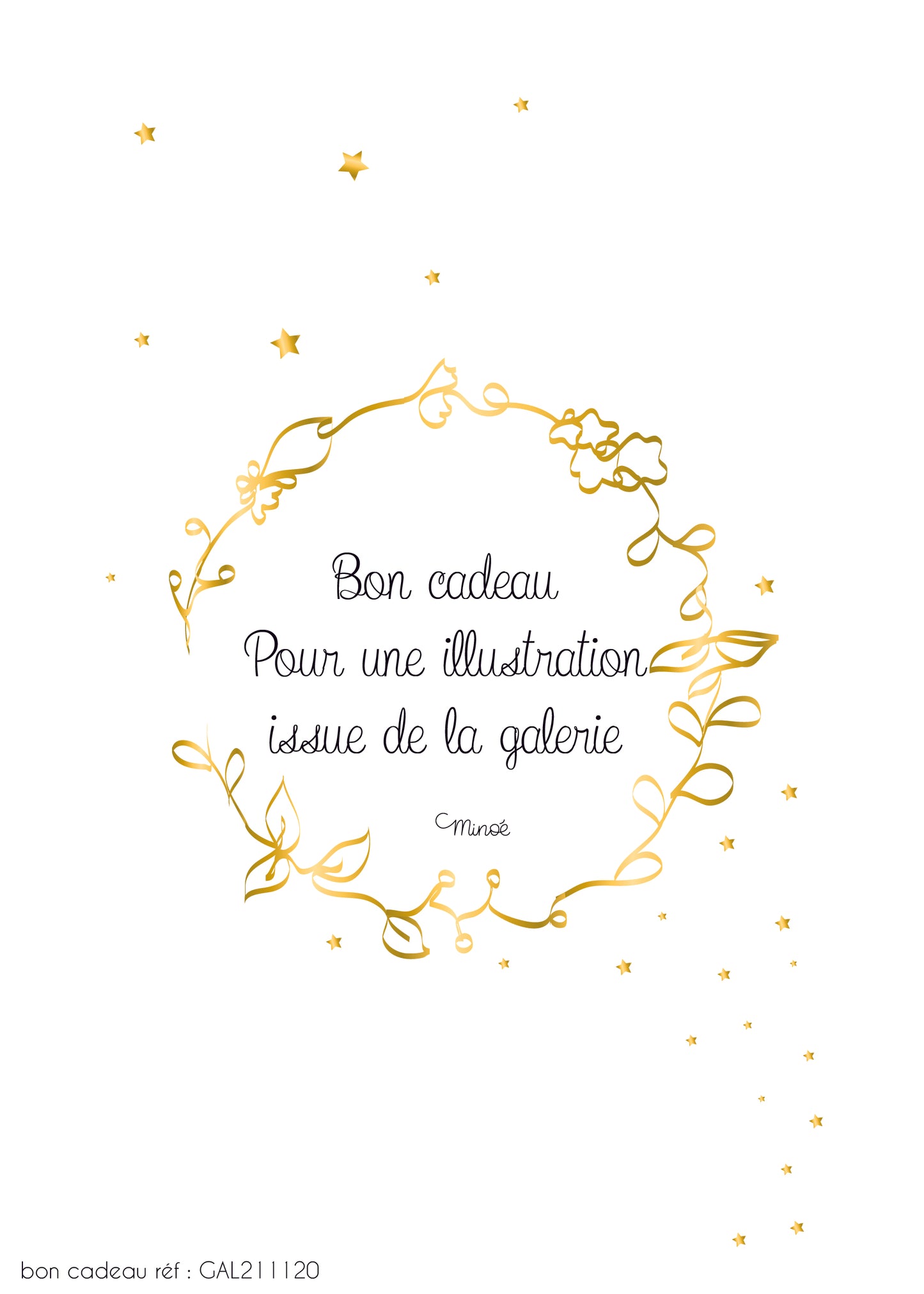 Printable - bon cadeau pour une illustration issue de la galerie - format A3