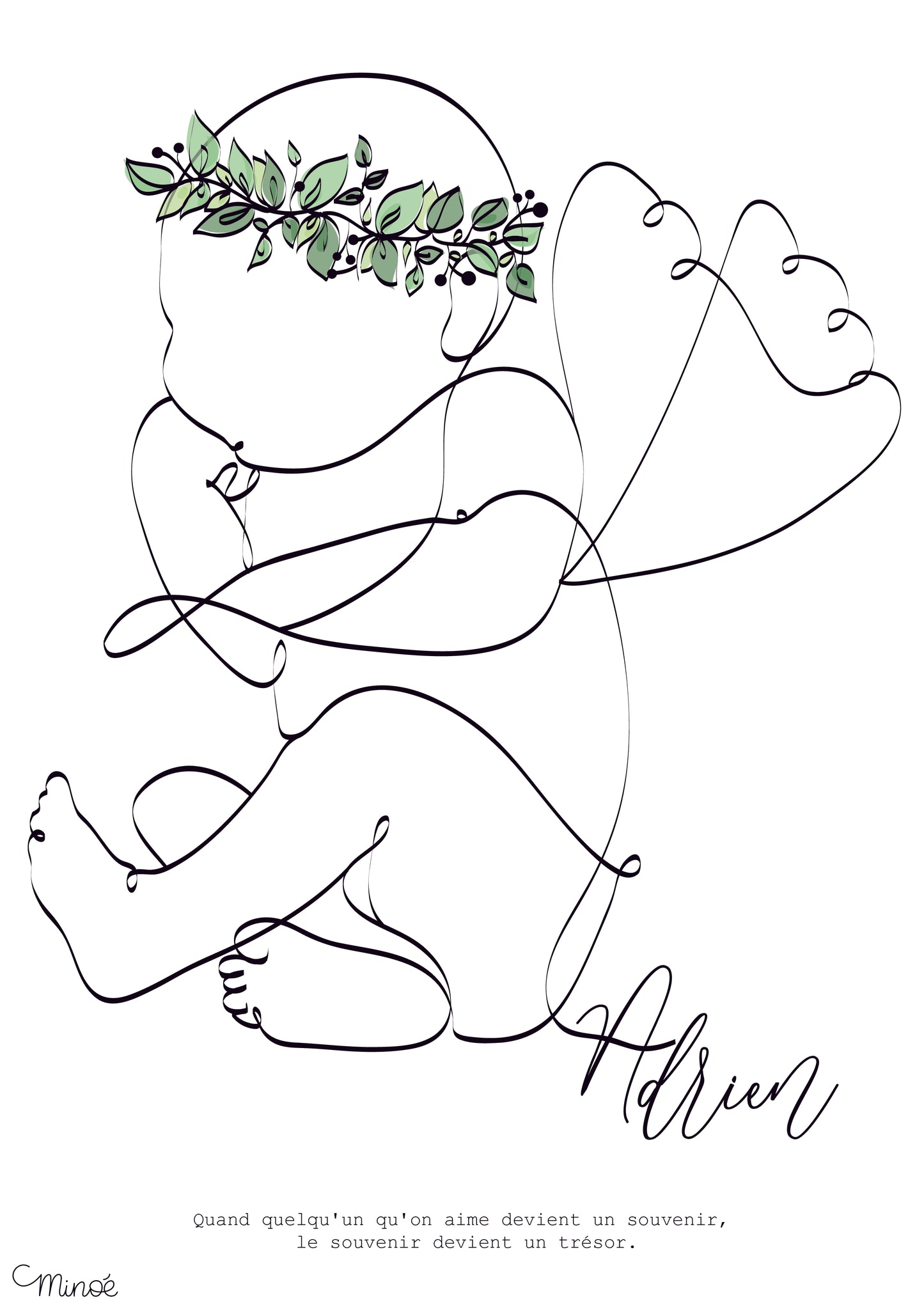 Illustration de naissance - bébé 1
