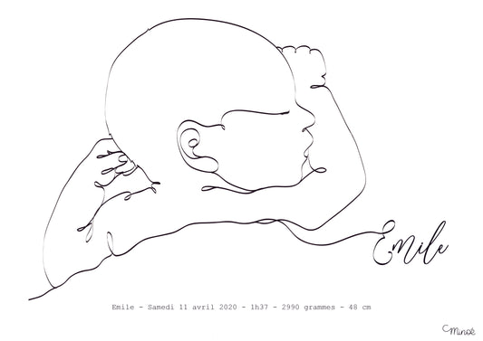 Illustration de naissance - bébé 6