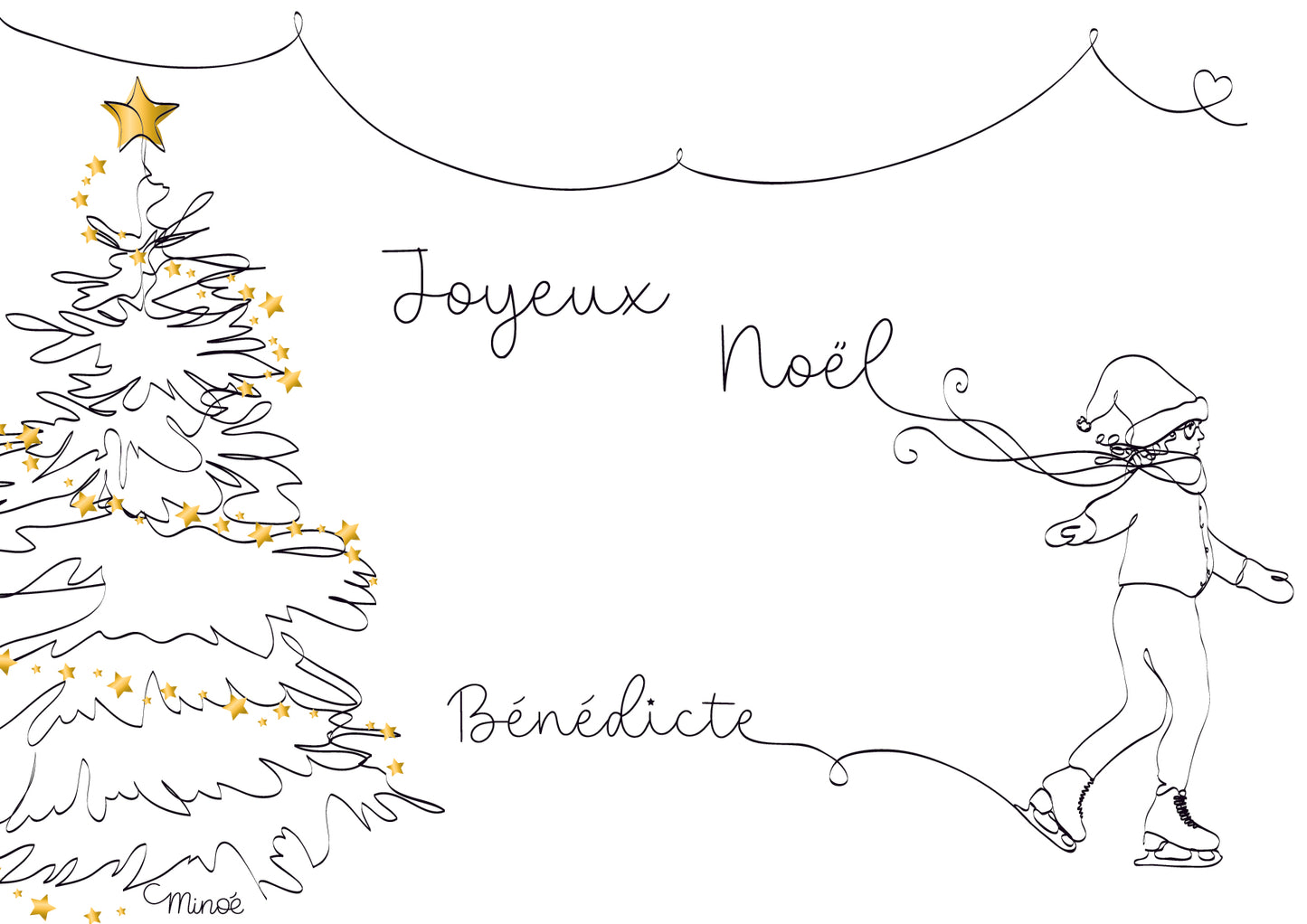 Printable -  Illustration Joyeux Noël Maîtresse - Nounou - Atsem